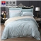 贾斯汀 床单四件套（被套1件床单1件枕套2件）（适合1.5米床）【40支缎纹纯棉133*95/灰】