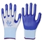 新吉星N518丁腈手套 浸胶涂胶乳胶劳保手套 防滑耐磨透气耐油耐酸碱工地工作干活防护手套N518 （进口胶）新吉星白纱蓝色【12双】