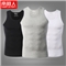 南极人（Nanjiren）NSJA0660 纯棉男士背心螺纹运动背心打底衫黑白灰3件装 XL