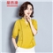 星芭漫  雪纺衫短袖女2020夏季新款百搭小衫女#510 黄色 L