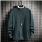 蓝缕金【LANLVJIN】毛衣男秋季新品宽松线衣男青年套头半高领针织衫纯色长袖体恤针织衫2020 墨绿色