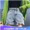 沫澜仟衣破洞牛仔短裤女2020夏季薄款韩版高腰显瘦休闲百搭裤子女网红阔腿a字热裤潮 2039浅蓝 XS