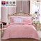 爱的协奏曲 床单四件套(被套1件床单1件枕套2件)(适合1.5米床)【棉/粉】