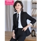 金蒂情 新款小西装职业装女装套装工作服韩版时尚气质正装大学生面试西服女 黑色西装+西裤(两粒扣) L(建议100-110斤)