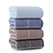 洁丽雅（Grace）毛巾家纺 90g加厚经典格纹系列纯棉强吸水面巾 四条装 中兰/浅蓝/深灰/棕  72*34cm