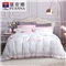 花语庭约 床单四件套(被套1件床单1件枕套2件)(适合1.8米床)【纯棉缎纹/白】