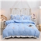 【锦软贴身】泫雅花毛巾绣荷叶边四件套【聚酯纤维/泫雅花-蓝】