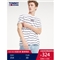 TOMMY JEANS 男装春夏短袖针织T恤(宽松版)-DM0DM06069 白色条纹100 M