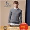 【商场同款】哈吉斯HAZZYS 秋季针织衫男纯色简约百搭针织ABYZD08CX01 灰色GE 170/92A95 46
